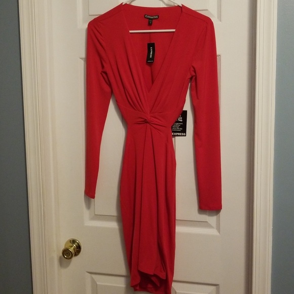 Long Sleeve Red Holiday Dress